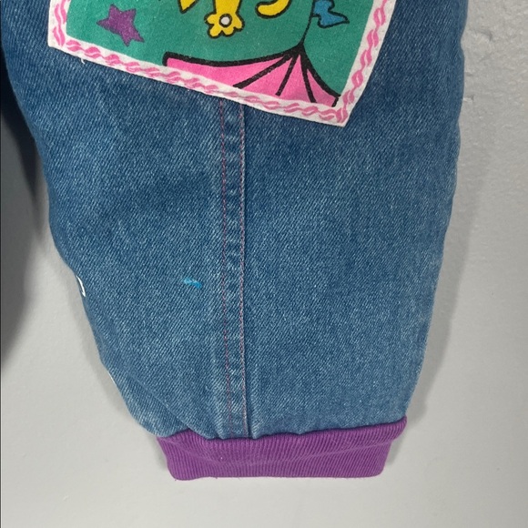 Catton Candy Pink and Blue Kids One Piece Jean With Cats Size 12 Months - Picture 9 of 13